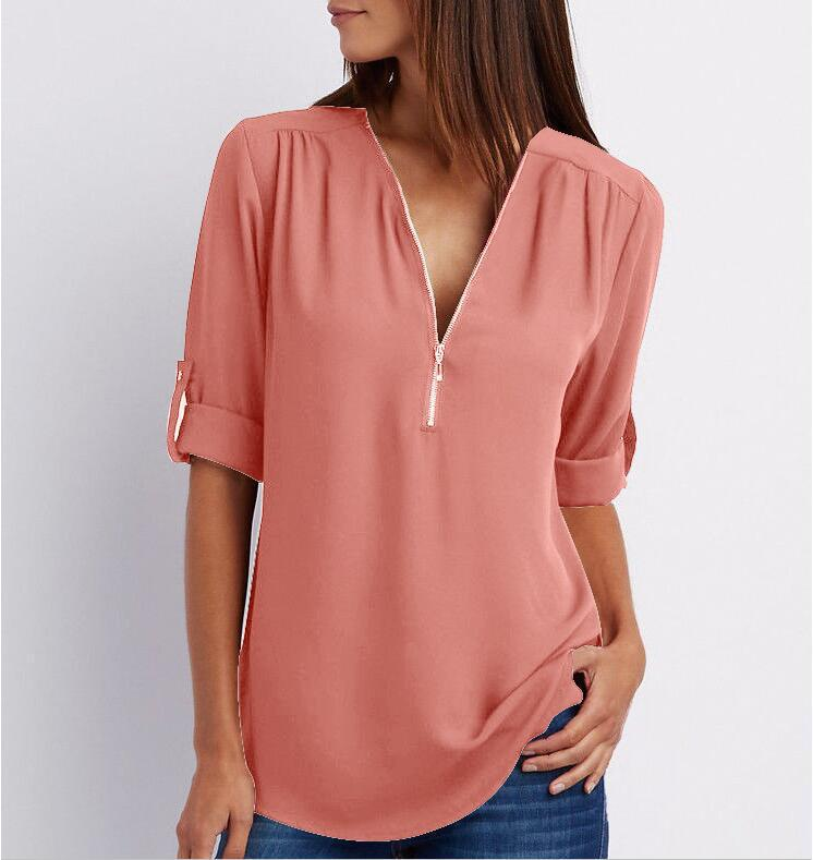 Avena | Damesblouse met V-hals – Elegante, casual en chique blouse voor dagelijks gebruik