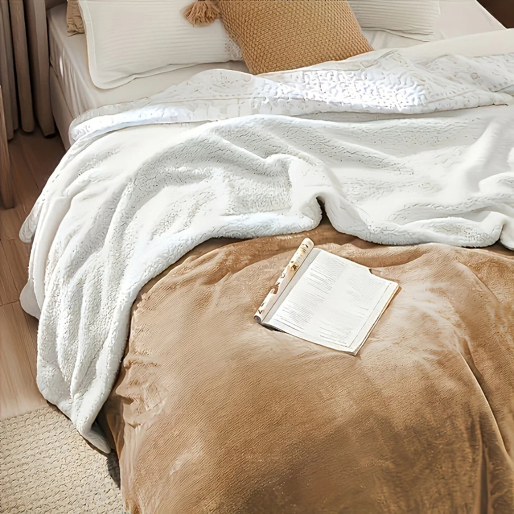 Cozoria | Twin fleecedeken – Ultrazachte deken voor op bed, op de bank en gezellige momenten thuis