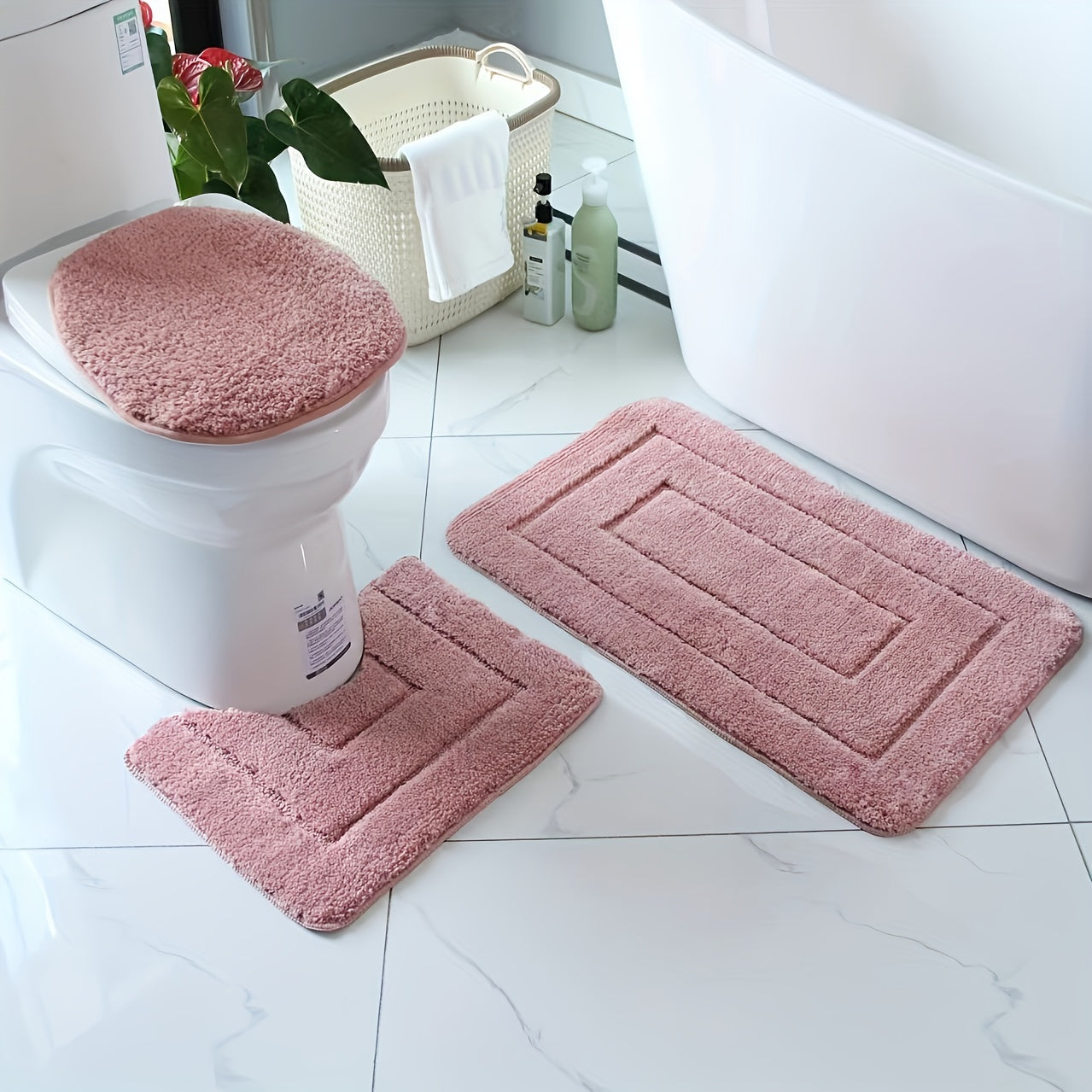 CloudStep | Zachte antislip badmatten set – Absorberende, sneldrogende en comfortabele badmatten
