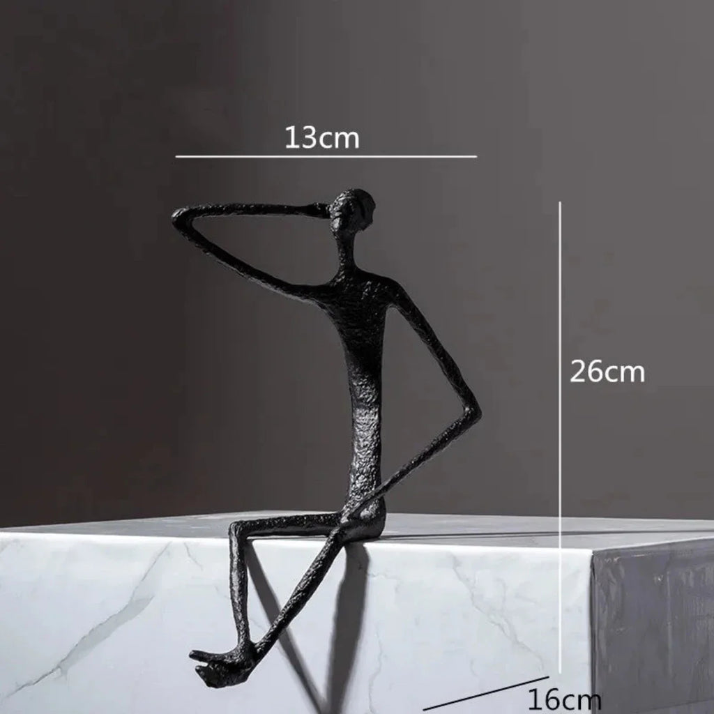LuanGlow | Elegante Luan-sculptuur – Artistiek beeldje voor thuis en op kantoor