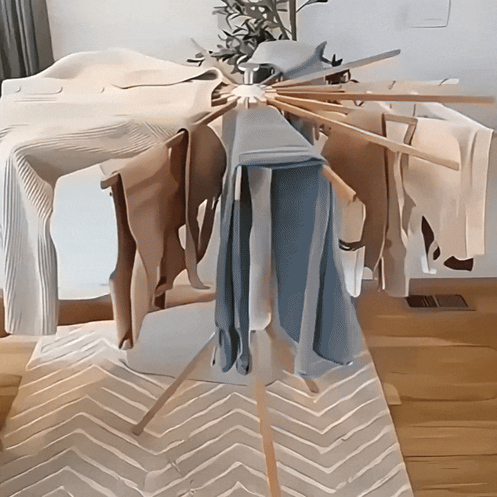DryCraft | Opvouwbaar houten droogrek – Ruimtebesparende wasorganizer voor thuis
