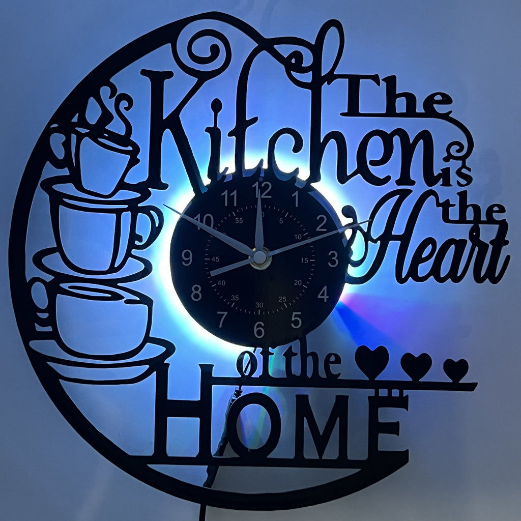 TickTasty | Keukenwandklok met ledverlichting – Decoratieve en functionele klok voor keuken en eetkamer