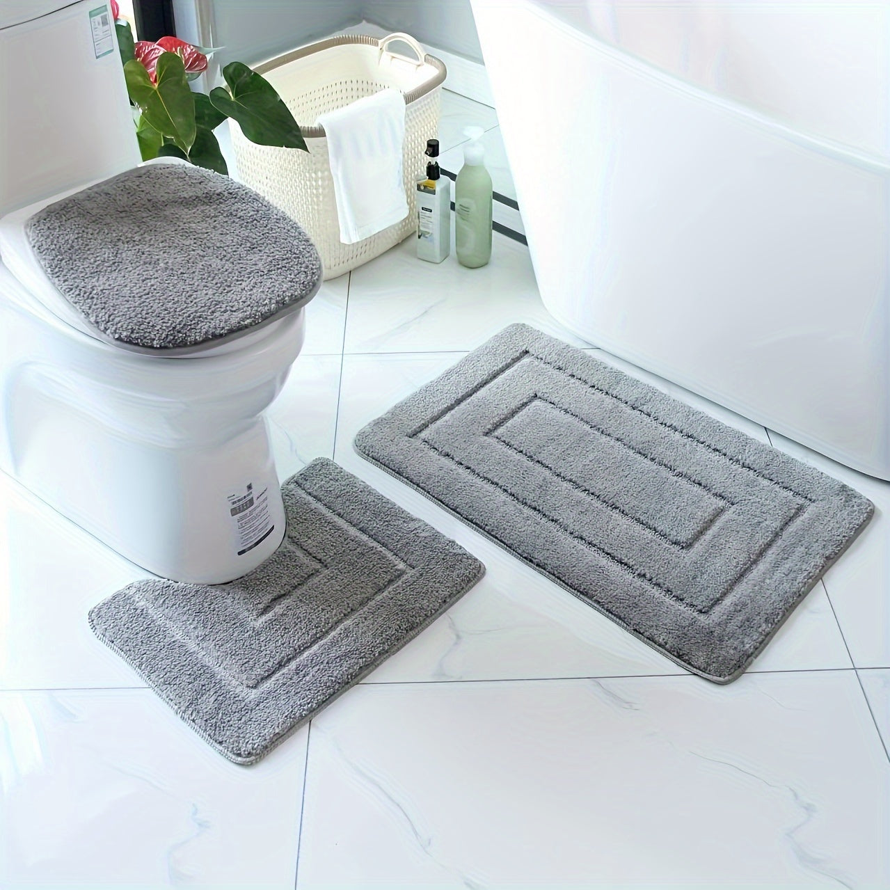 CloudStep | Zachte antislip badmatten set – Absorberende, sneldrogende en comfortabele badmatten