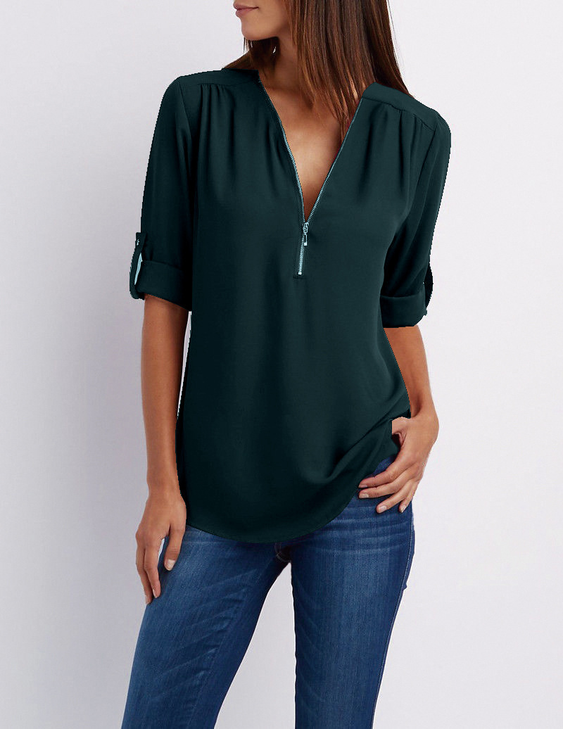 Avena | Damesblouse met V-hals – Elegante, casual en chique blouse voor dagelijks gebruik