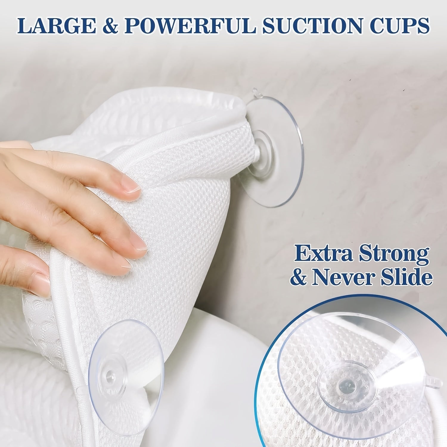 SereniBath | Ontspannend Badkussen – Nek- & Rugsteun, Antislip, Sneldrogend Spa Kussen