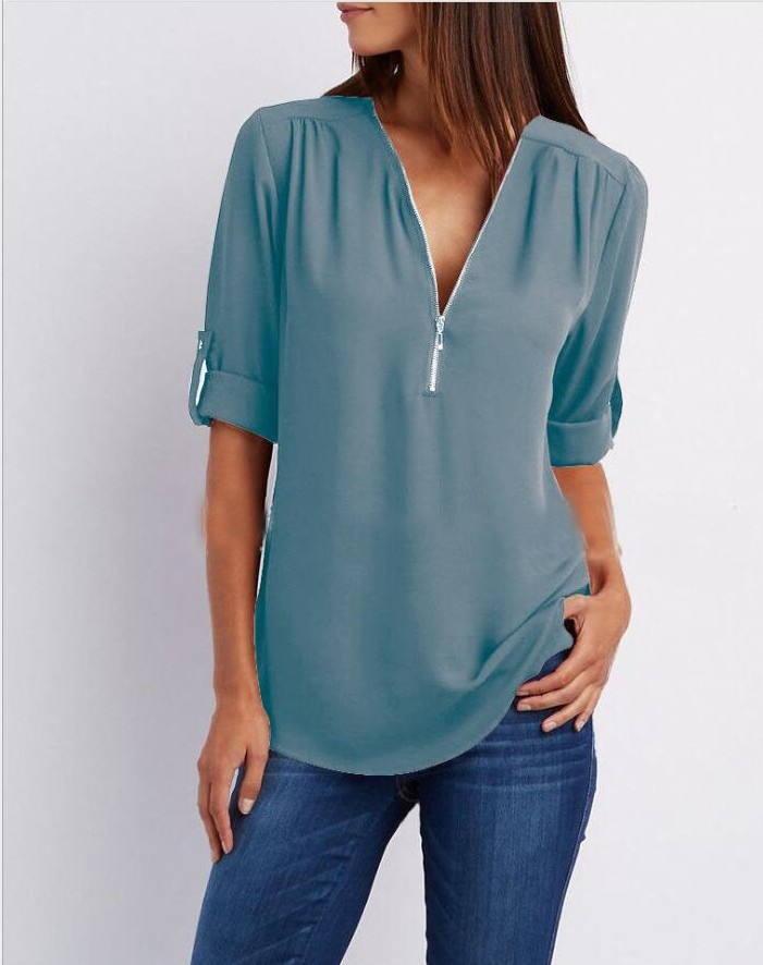 Avena | Damesblouse met V-hals – Elegante, casual en chique blouse voor dagelijks gebruik
