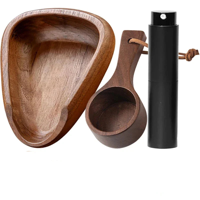 DoserNest | Houten koffiebarista-set – Precisiedoseerder en sproeier voor espresso en koffiezetten