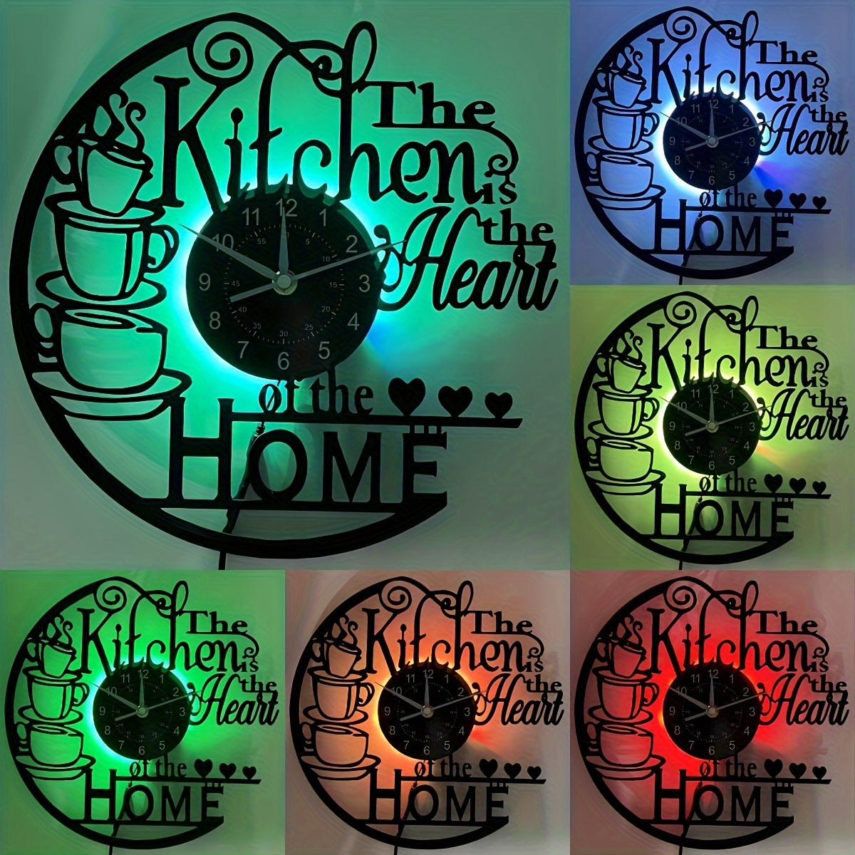 TickTasty | Keukenwandklok met ledverlichting – Decoratieve en functionele klok voor keuken en eetkamer