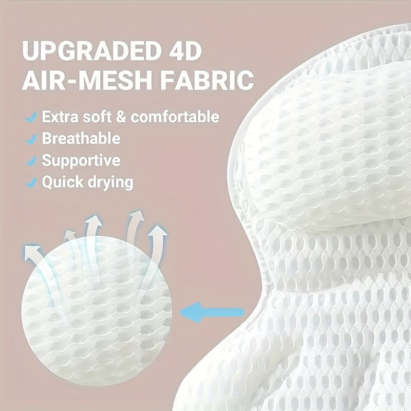 SoakMate | Ergonomisch luxe badkussen – nek- en rugsteun, sneldrogend, antislip spa-kussen
