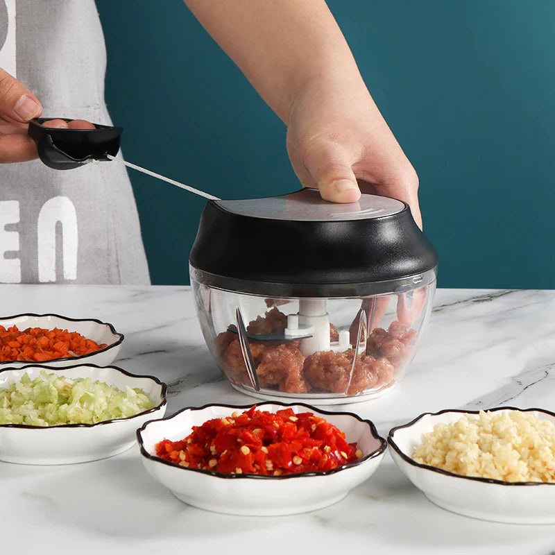 MiniMincer | Mini-vleesmolen & voedselhakker voor knoflook, uien, vlees – snel, compact en duurzaam