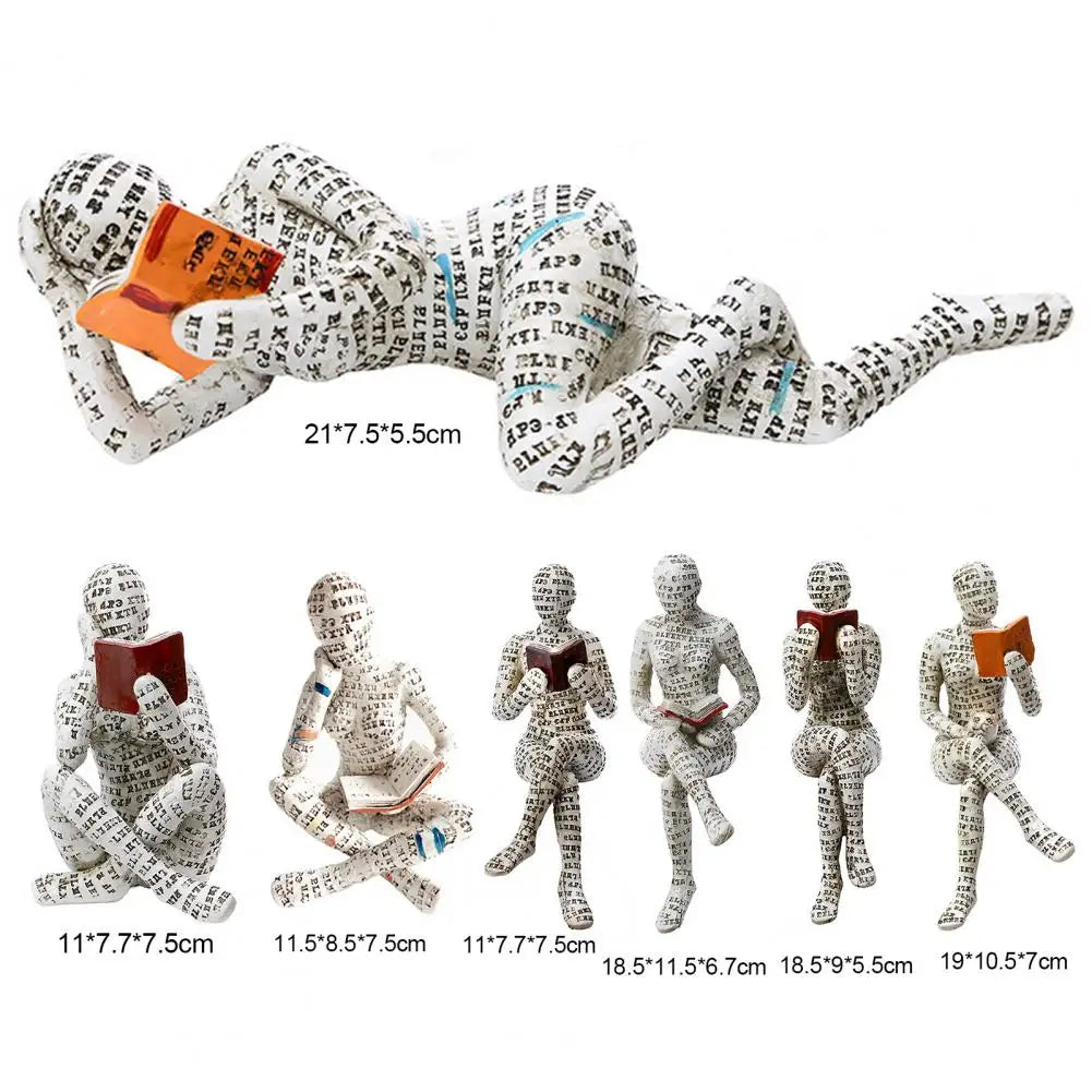 PageZen | Boekenwurm sculptuur – Artistieke decoratie voor thuis en op kantoor om te lezen en na te denken