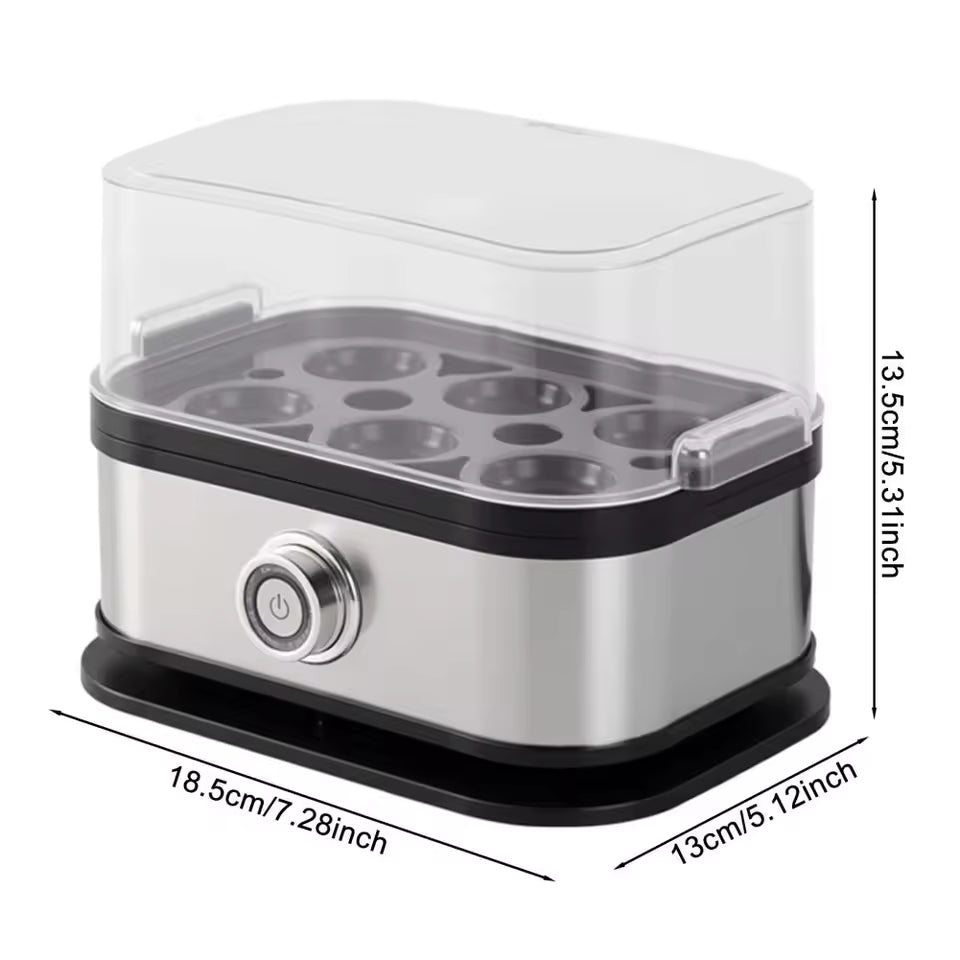 BoilBox | Automatische elektrische eierstoompan – capaciteit voor 6 eieren, roestvrijstalen keukenapparaat