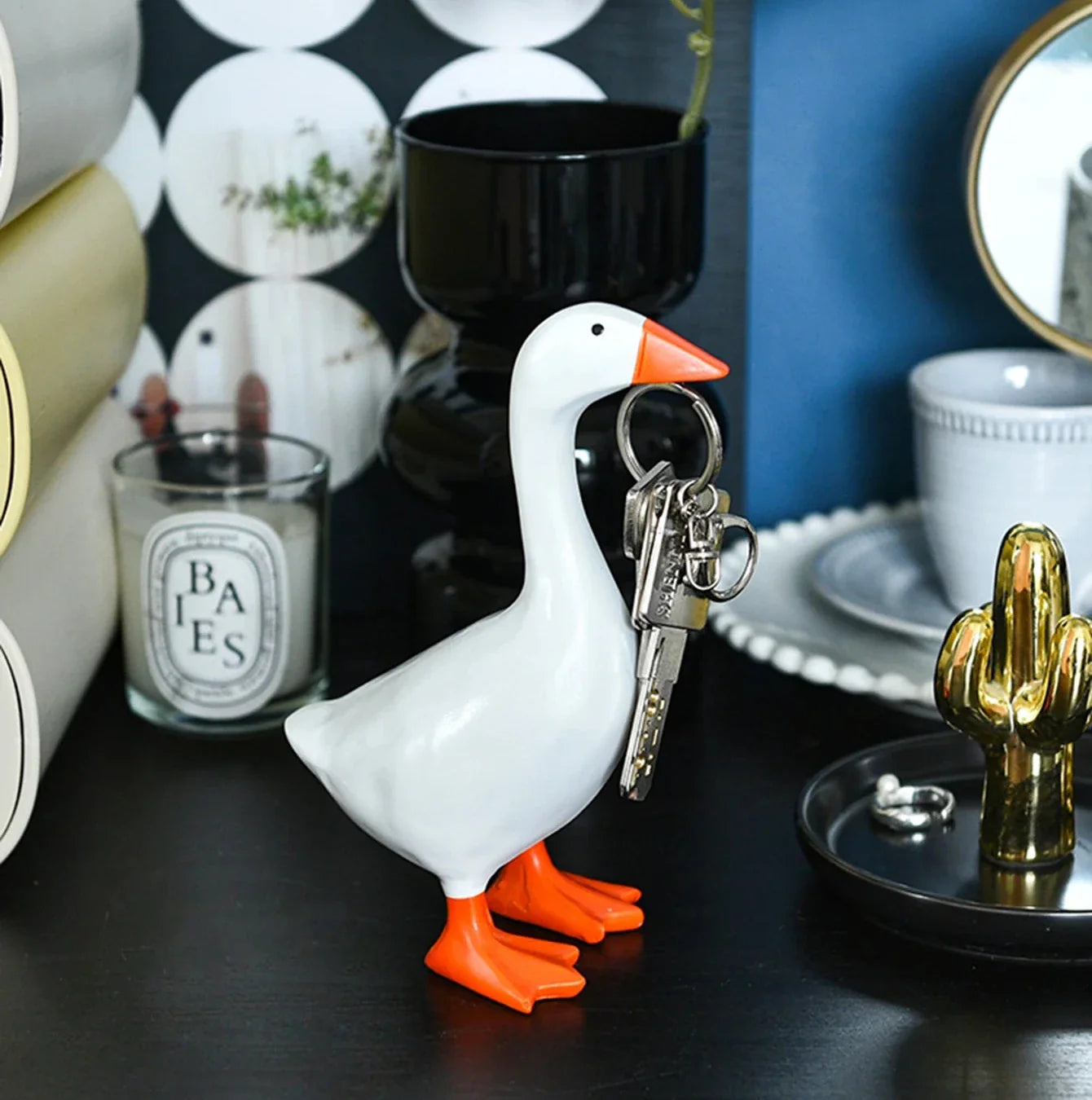MagniGoose | Decoratieve magnetische gans – stijlvolle sleutelhouder voor thuis en in de hal