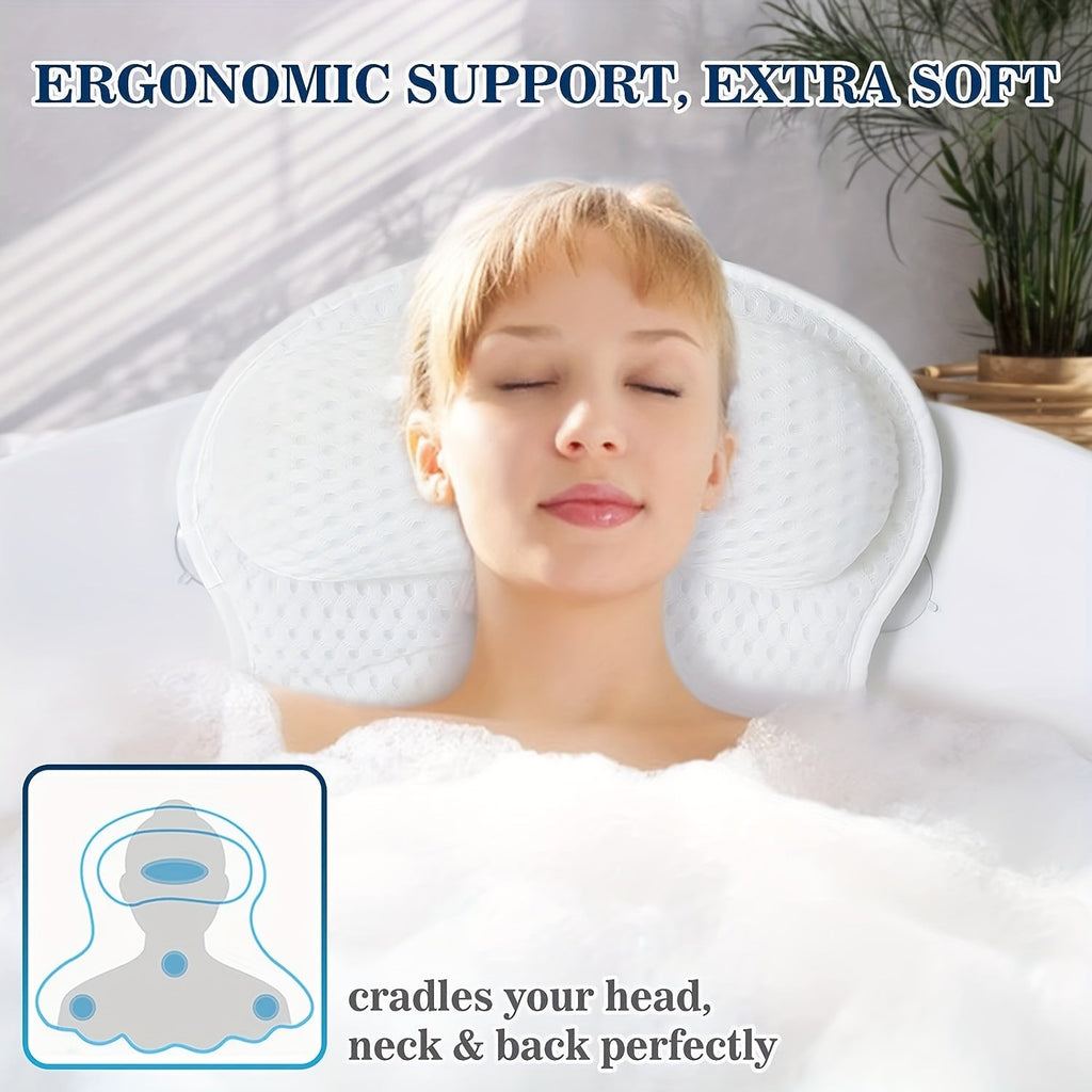 SoakMate | Ergonomisch luxe badkussen – nek- en rugsteun, sneldrogend, antislip spa-kussen