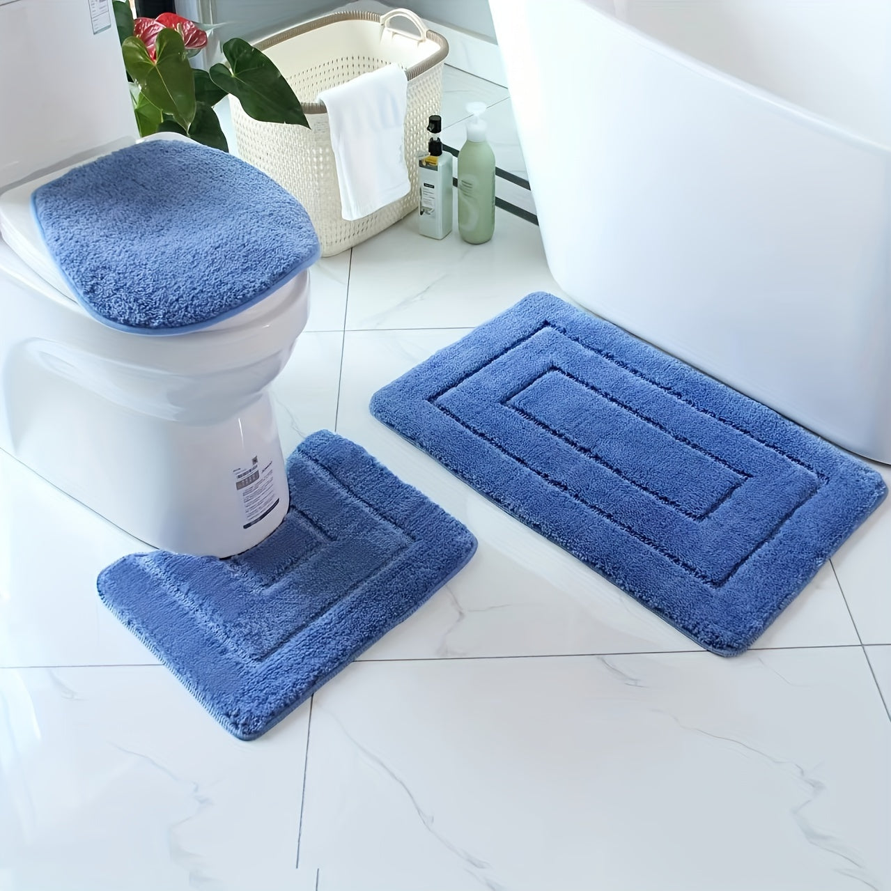 CloudStep | Zachte antislip badmatten set – Absorberende, sneldrogende en comfortabele badmatten