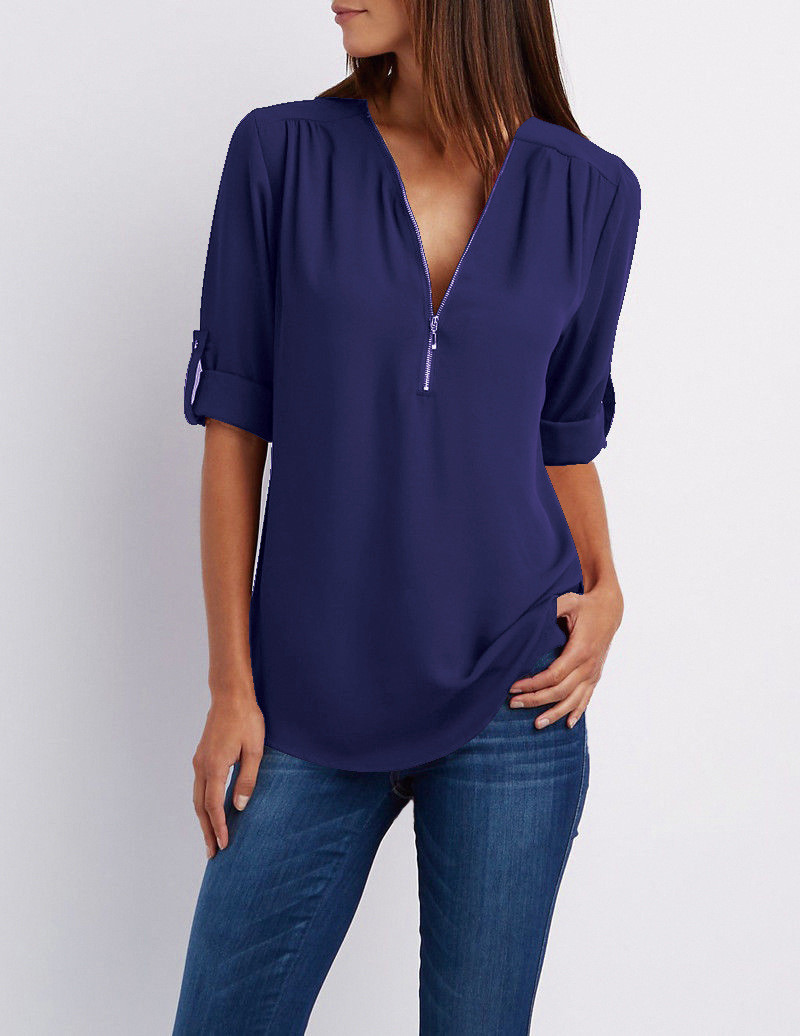 Avena | Damesblouse met V-hals – Elegante, casual en chique blouse voor dagelijks gebruik