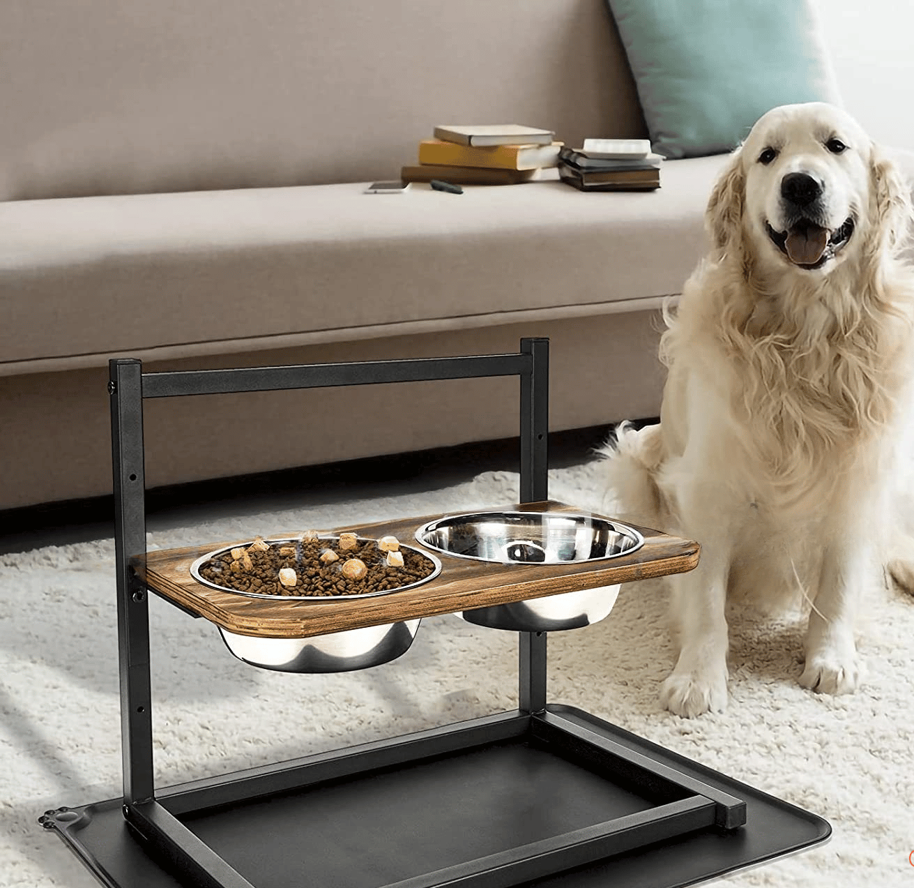 LiftMate | Verstelbare verhoogde hondenvoerbak – Ergonomische roestvrijstalen voerbakstandaard voor huisdieren