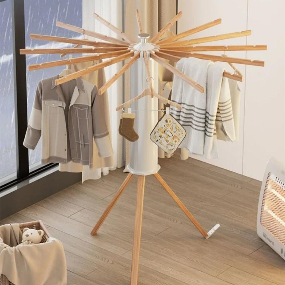DryCraft | Opvouwbaar houten droogrek – Ruimtebesparende wasorganizer voor thuis