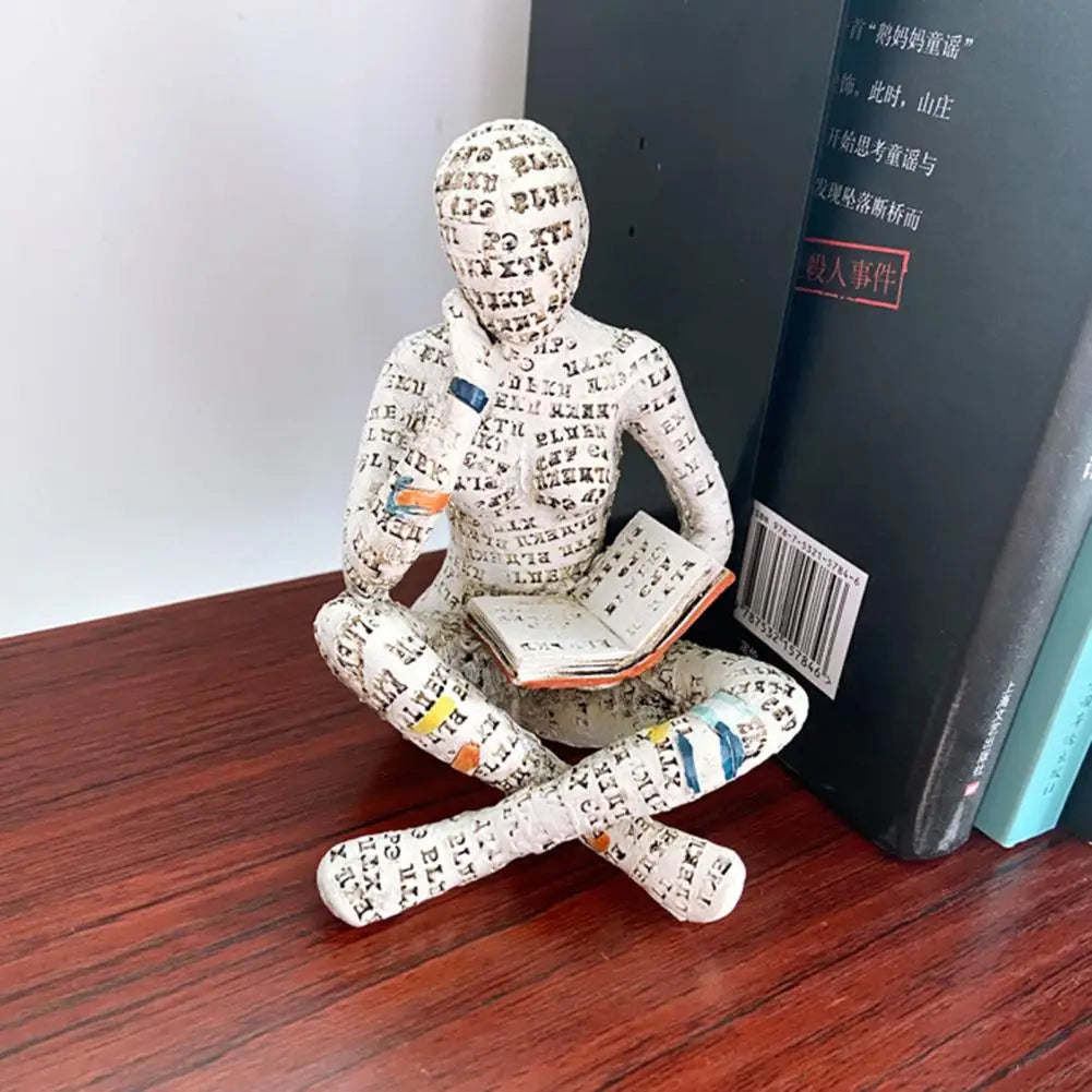 PageZen | Boekenwurm sculptuur – Artistieke decoratie voor thuis en op kantoor om te lezen en na te denken