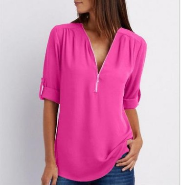 Avena | Damesblouse met V-hals – Elegante, casual en chique blouse voor dagelijks gebruik