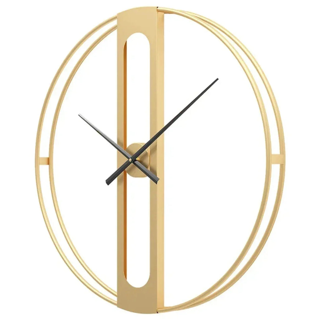 TimeLuxe | Elegante metalen wandklok – Stil modern Europees ontwerp