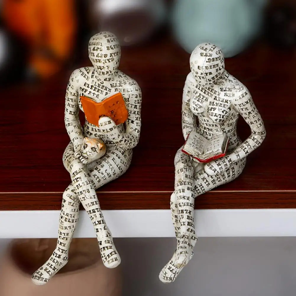 PageZen | Boekenwurm sculptuur – Artistieke decoratie voor thuis en op kantoor om te lezen en na te denken