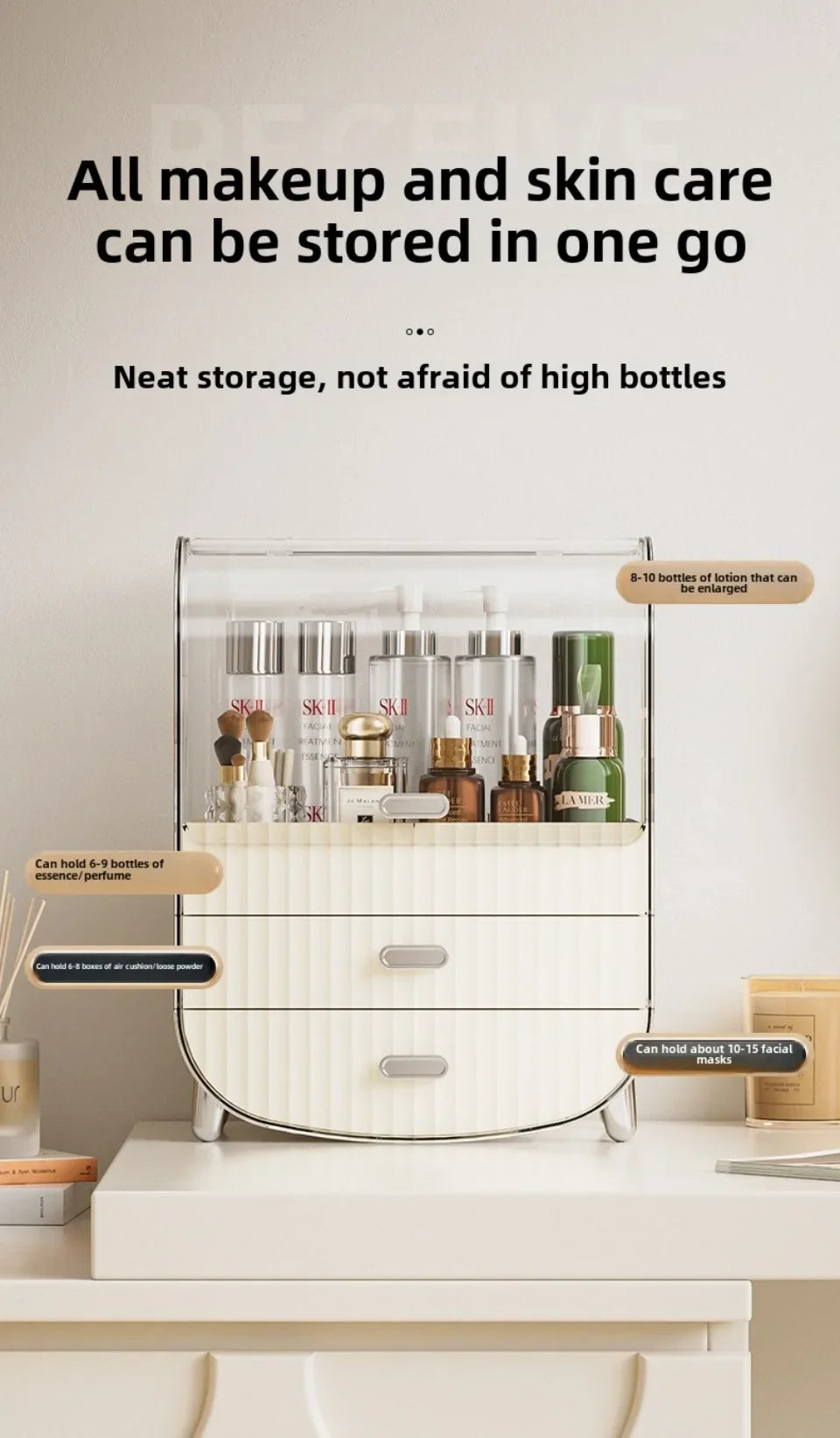 PureSort | Milieuvriendelijke beauty organizer – Duurzame opbergruimte voor make-up en huidverzorgingsproducten