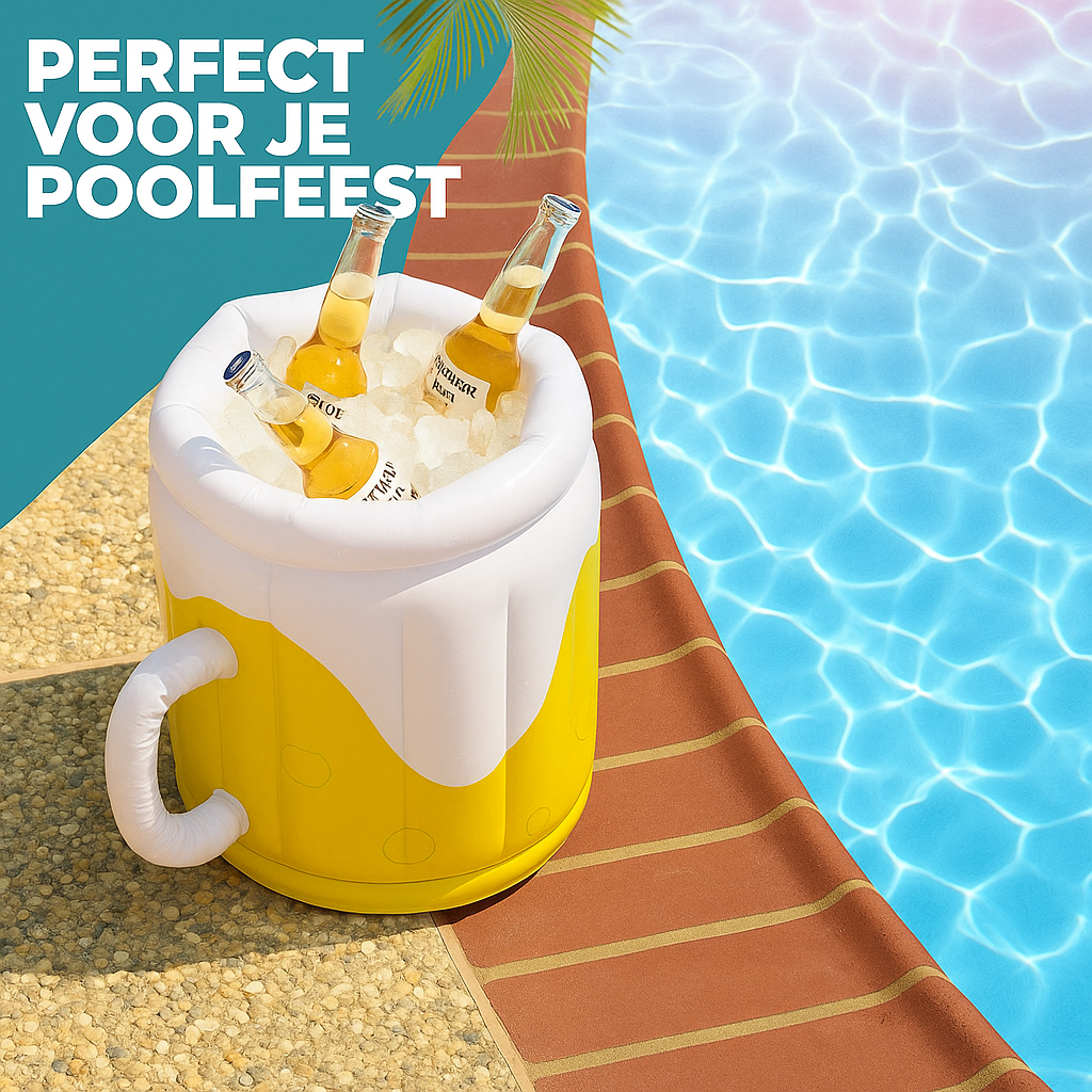 BeerBudd | Extra grote opblaasbare bierpul – Accessoire voor feestjes en zwembadplezier