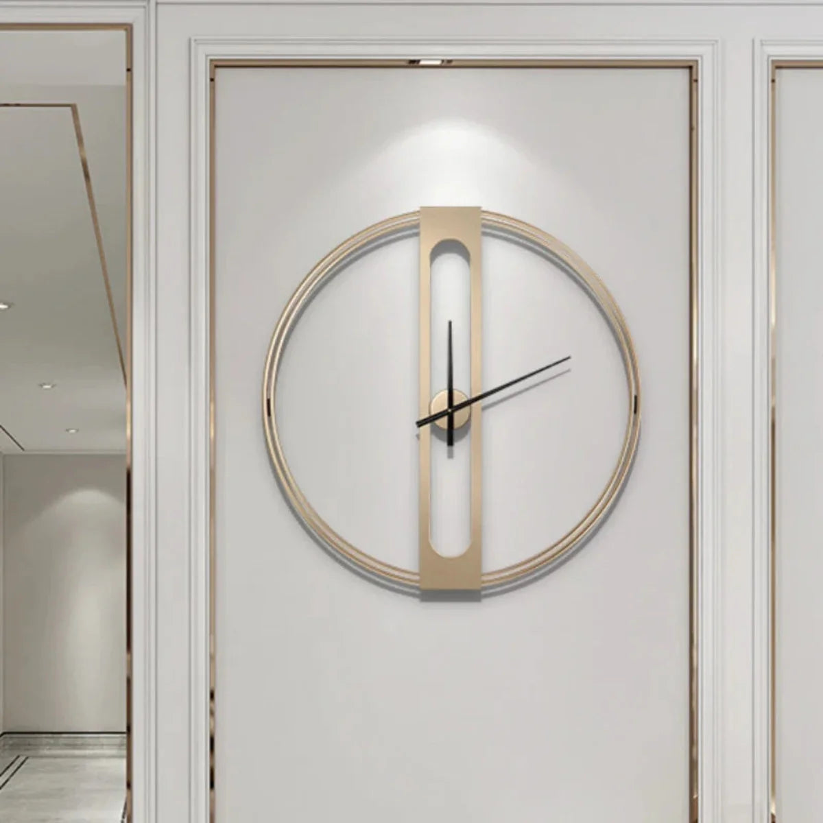 TimeLuxe | Elegante metalen wandklok – Stil modern Europees ontwerp