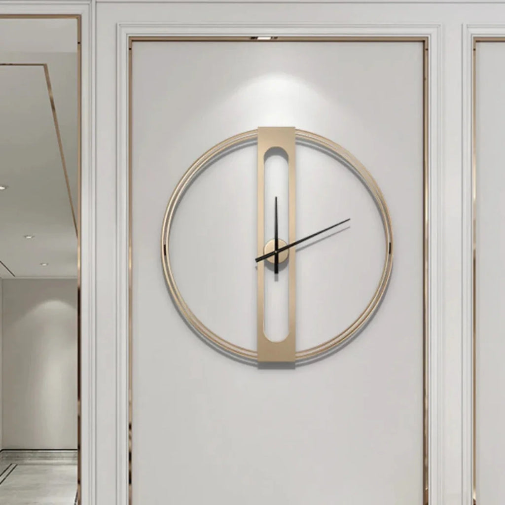 TimeLuxe | Elegante metalen wandklok – Stil modern Europees ontwerp
