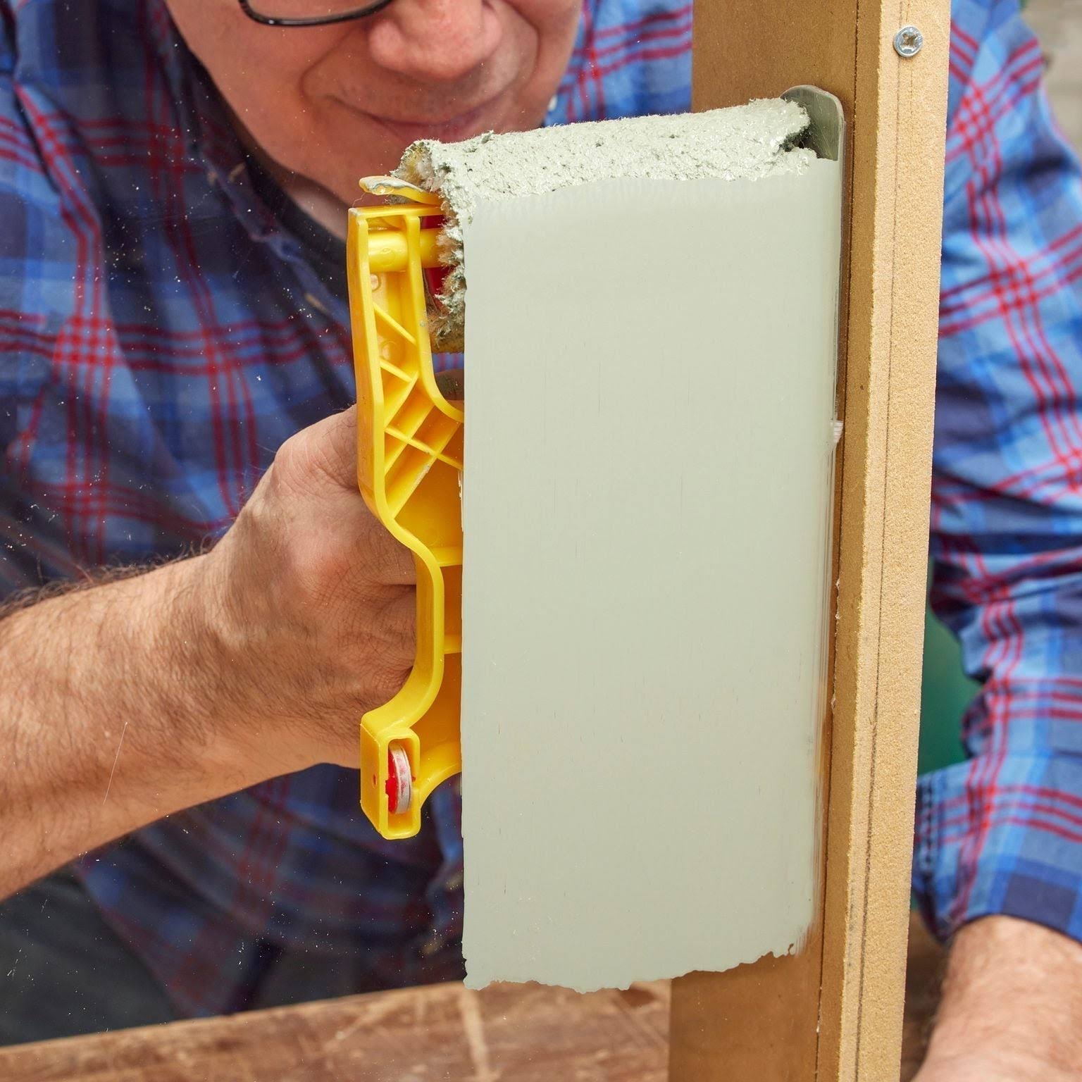 SharpEdge | Verfroller met randbescherming tegen knoeien – voor gladde muren en plafonds, inclusief 3 extra rollers