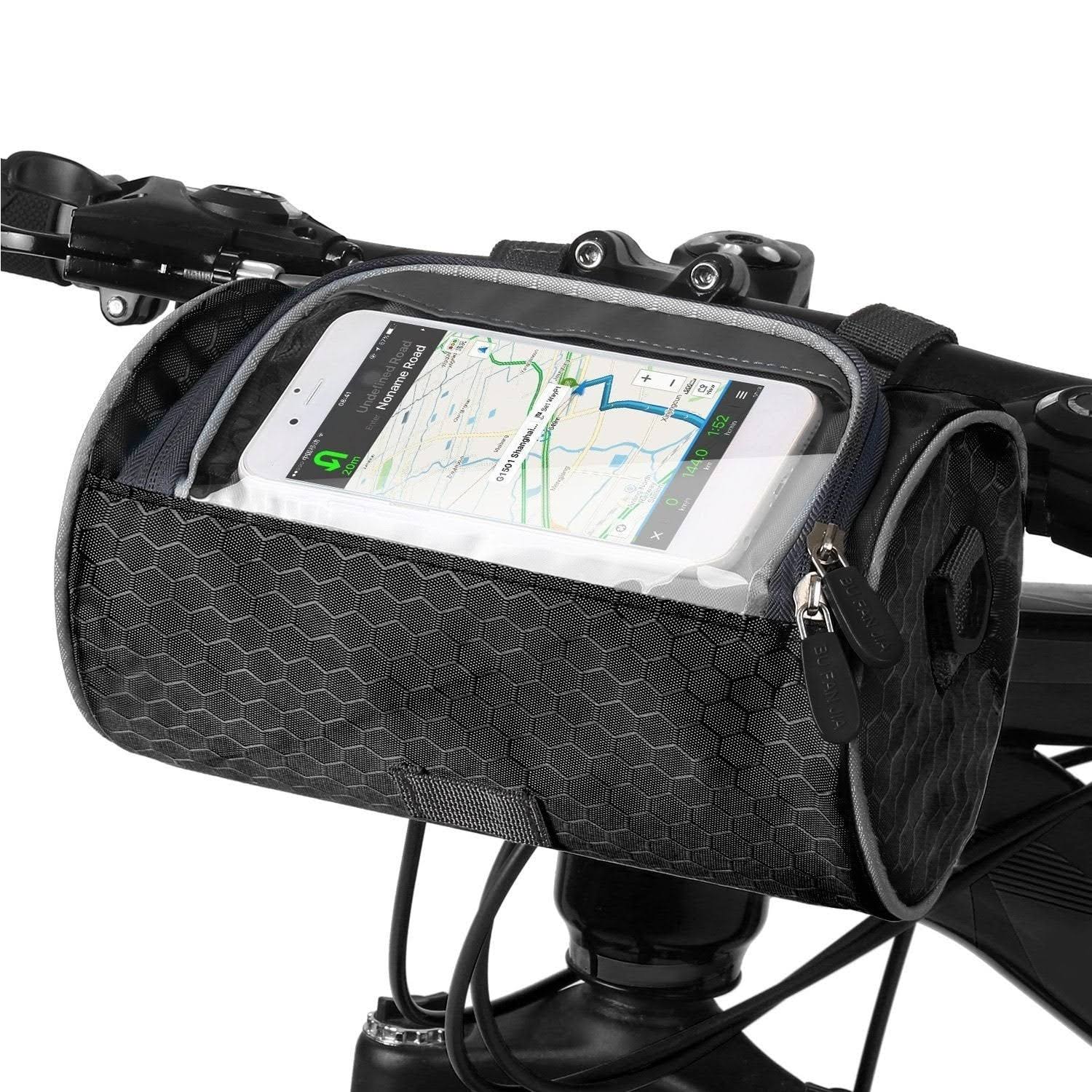 SpinBag | Slimme touchscreen-fietsstuurzak – waterdicht en snel toegankelijk