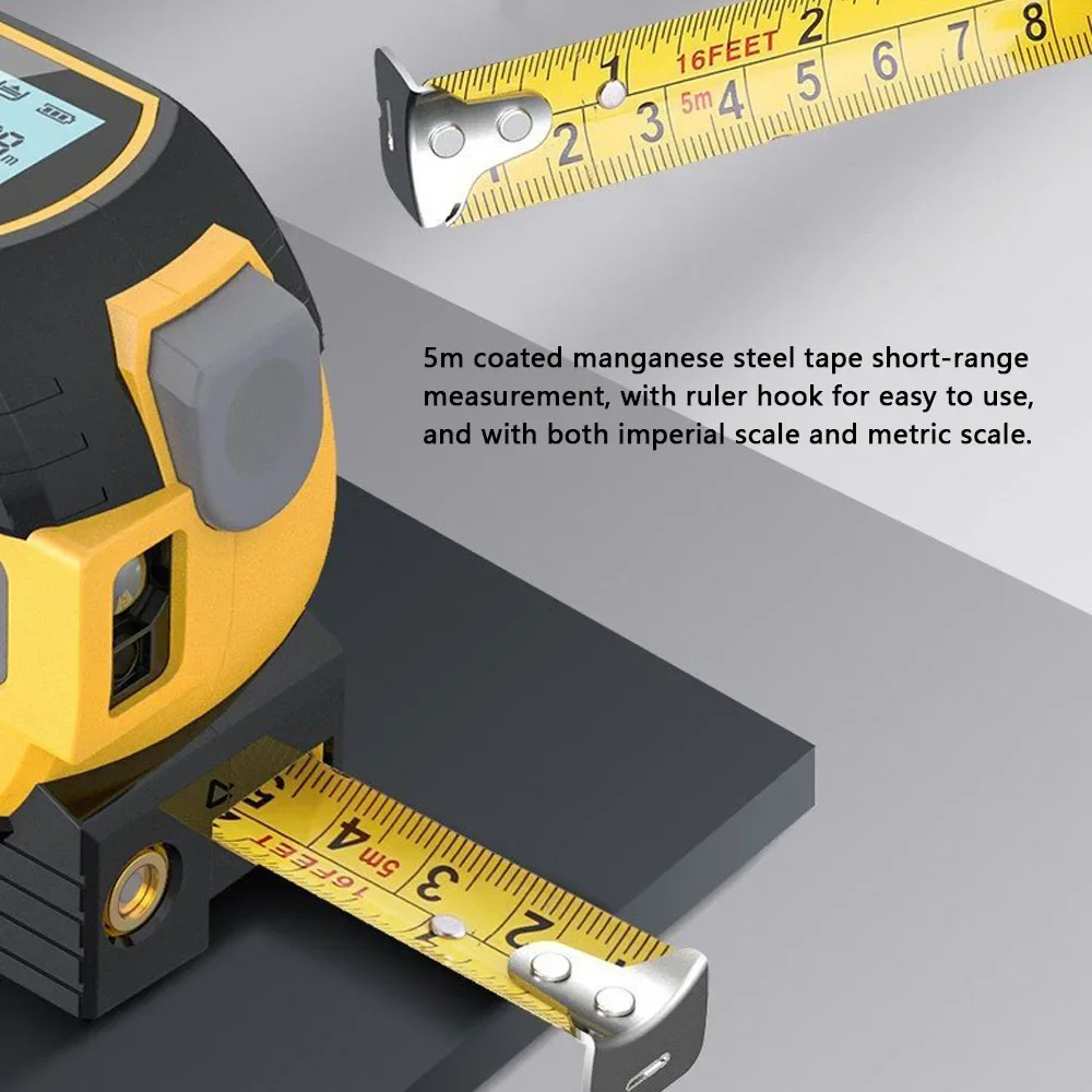 LaserMeasure | 3-in-1 infrarood lasermeter – digitale afstandsmeter met LCD-scherm