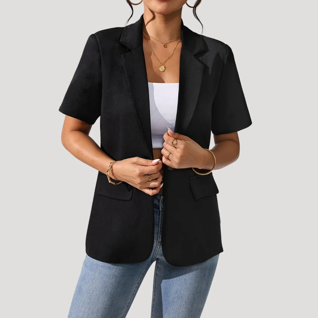 Ulyra | Blazer met korte mouwen voor dames – lichtgewicht zomerblazer