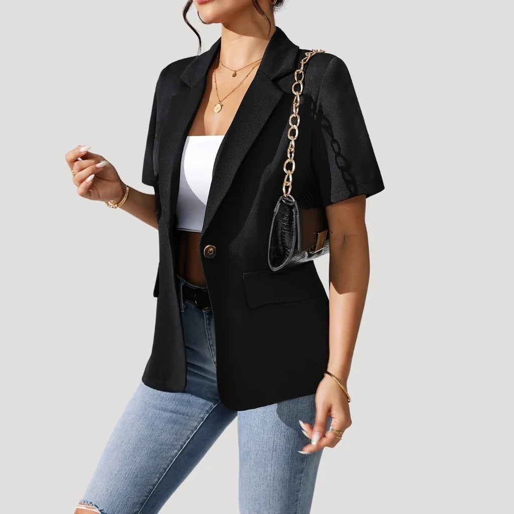 Ulyra | Blazer met korte mouwen voor dames – lichtgewicht zomerblazer