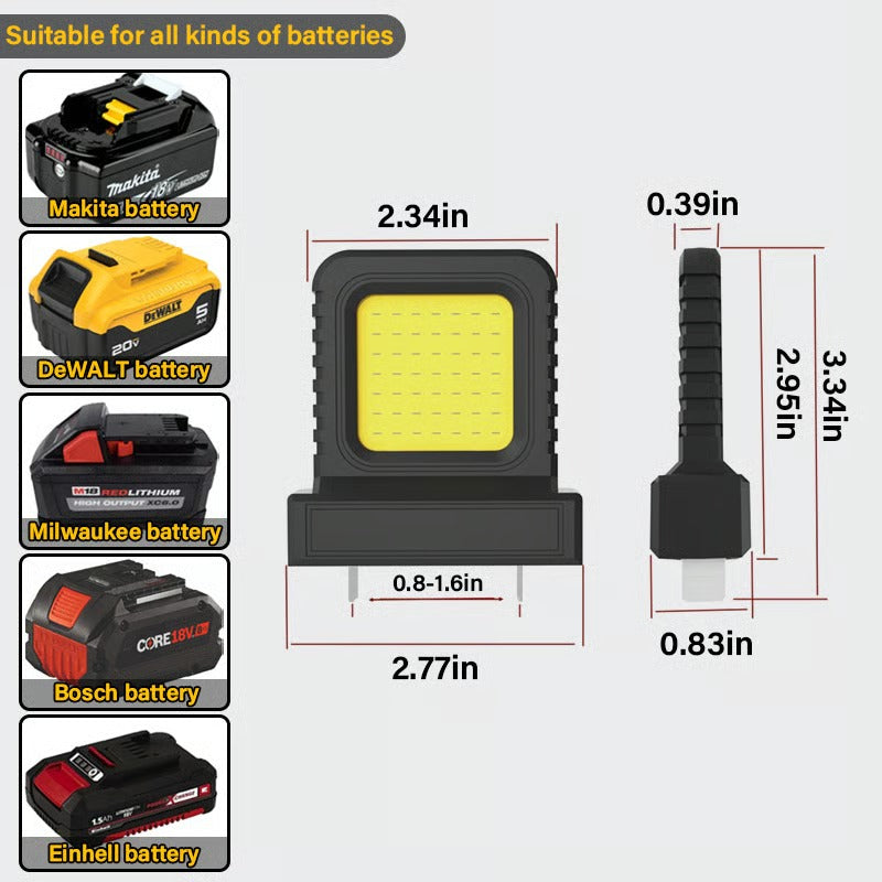 BeamPro | Ultraheldere buitenprojector – Draagbare LED-werklamp, compatibel met alle accu's