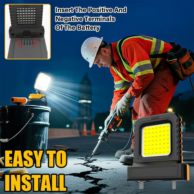 BeamPro | Ultraheldere buitenprojector – Draagbare LED-werklamp, compatibel met alle accu's