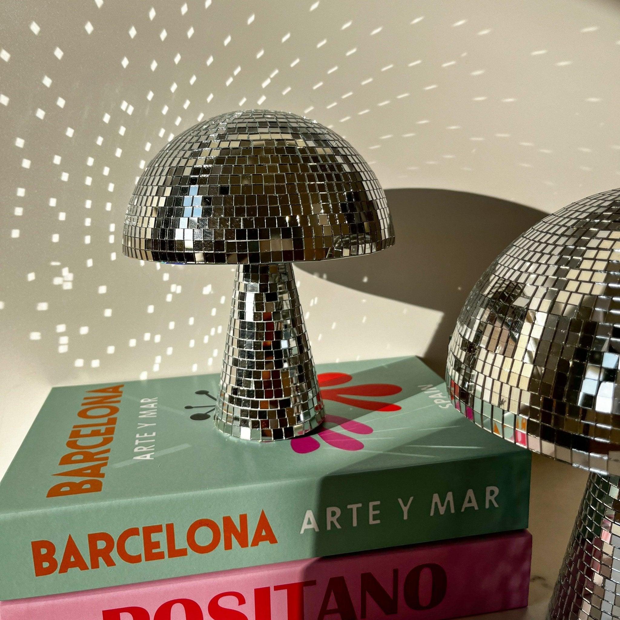 DazzleSpore | Disco Bal Paddestoel Home Decor - Funky LED Licht, Moderne Paddestoel Sculptuur