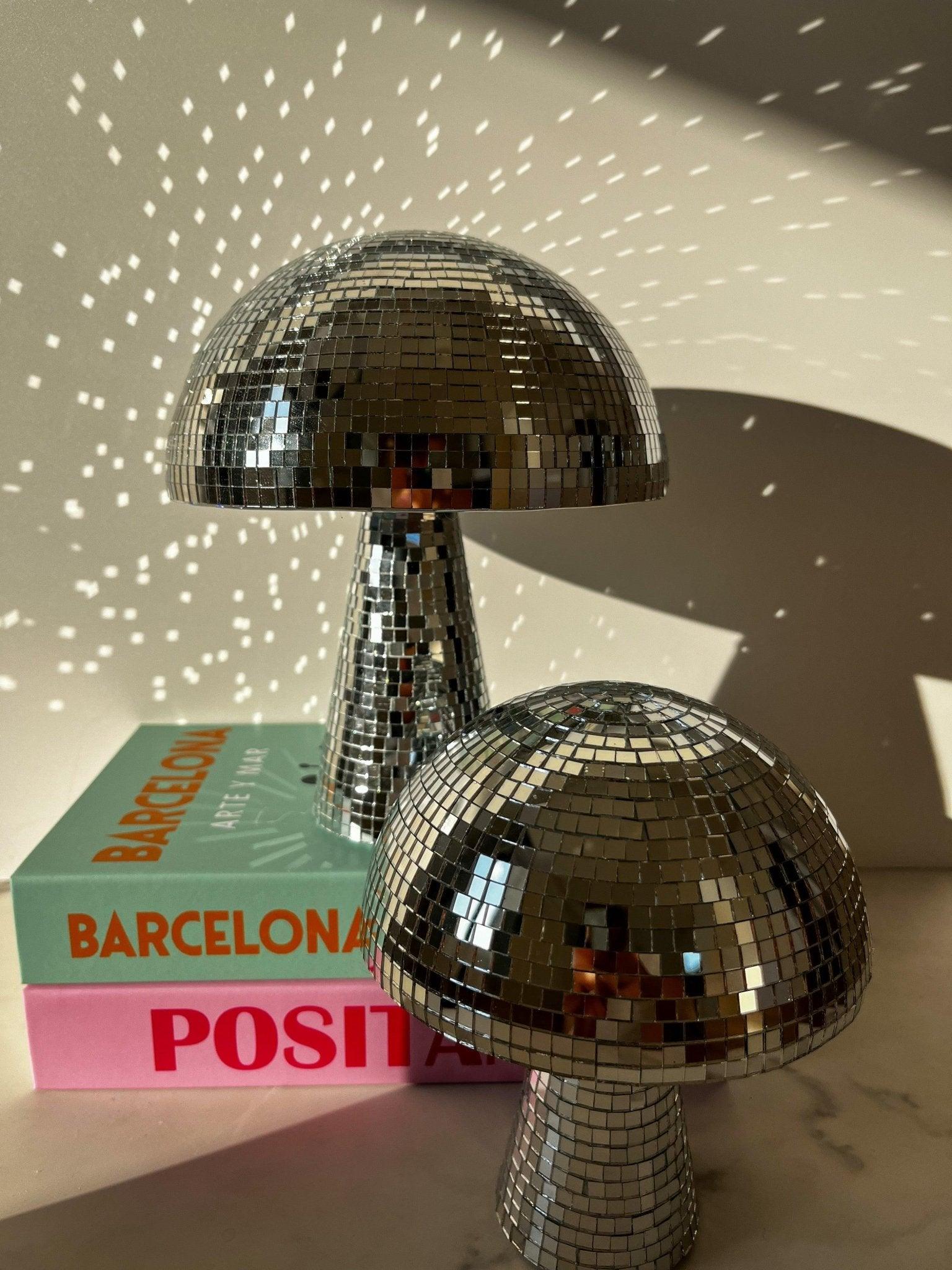 DazzleSpore | Disco Bal Paddestoel Home Decor - Funky LED Licht, Moderne Paddestoel Sculptuur