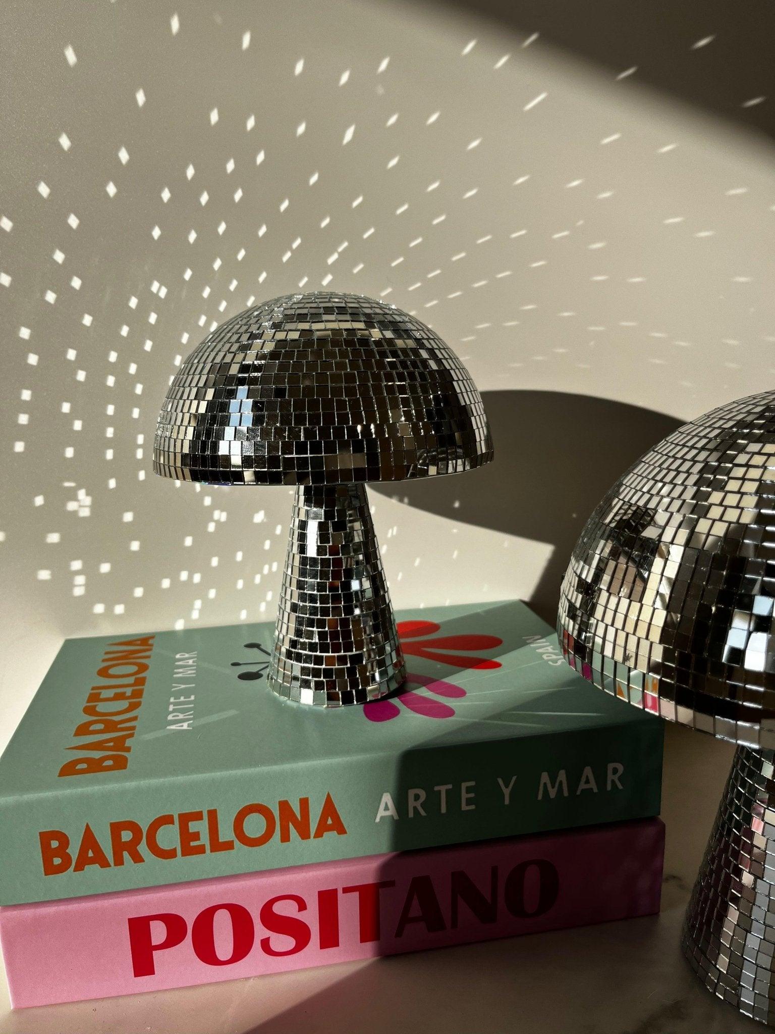 DazzleSpore | Disco Bal Paddestoel Home Decor - Funky LED Licht, Moderne Paddestoel Sculptuur