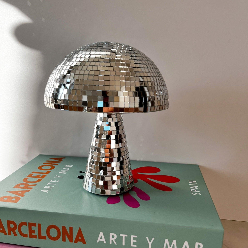 DazzleSpore | Disco Bal Paddestoel Home Decor - Funky LED Licht, Moderne Paddestoel Sculptuur