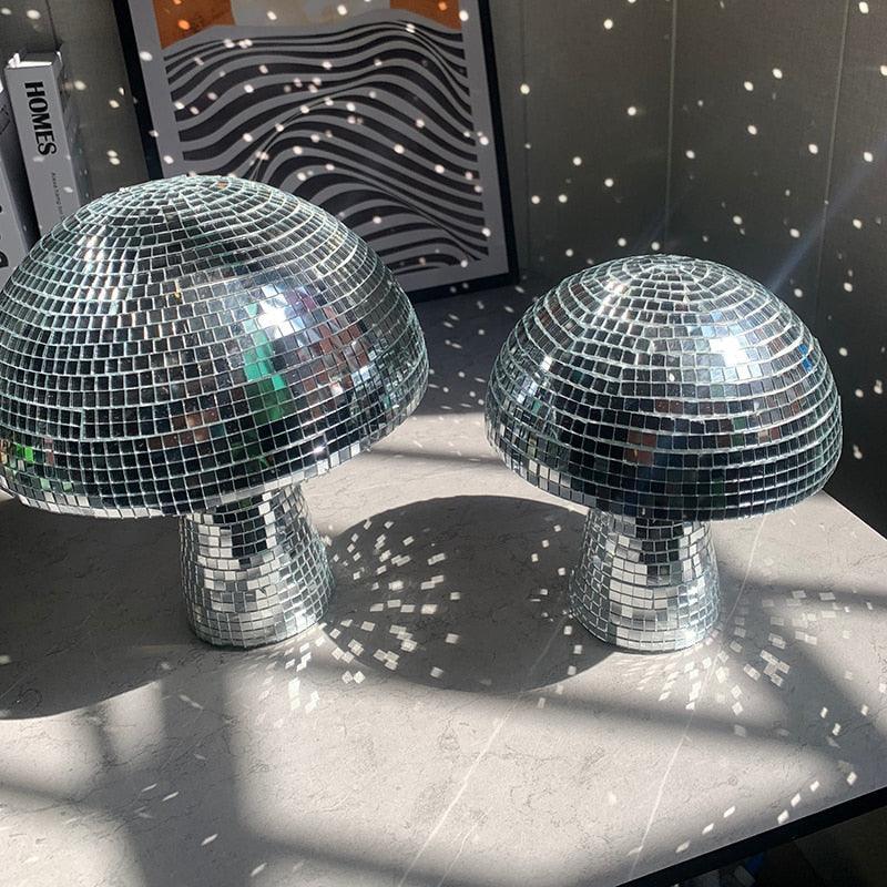 DazzleSpore | Disco Bal Paddestoel Home Decor - Funky LED Licht, Moderne Paddestoel Sculptuur