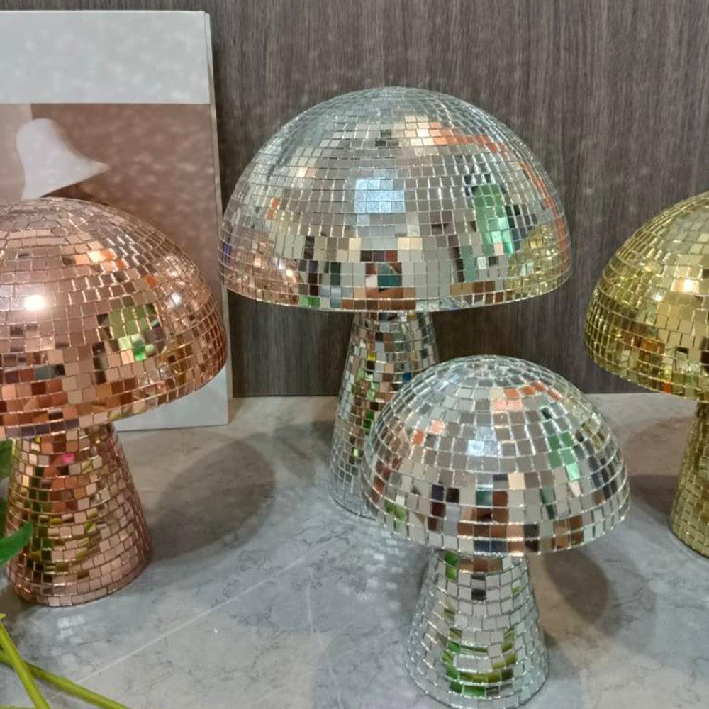 DazzleSpore | Disco Bal Paddestoel Home Decor - Funky LED Licht, Moderne Paddestoel Sculptuur