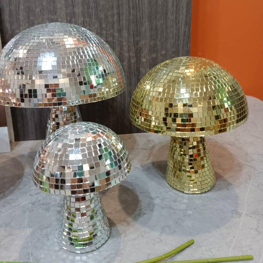 DazzleSpore | Disco Bal Paddestoel Home Decor - Funky LED Licht, Moderne Paddestoel Sculptuur