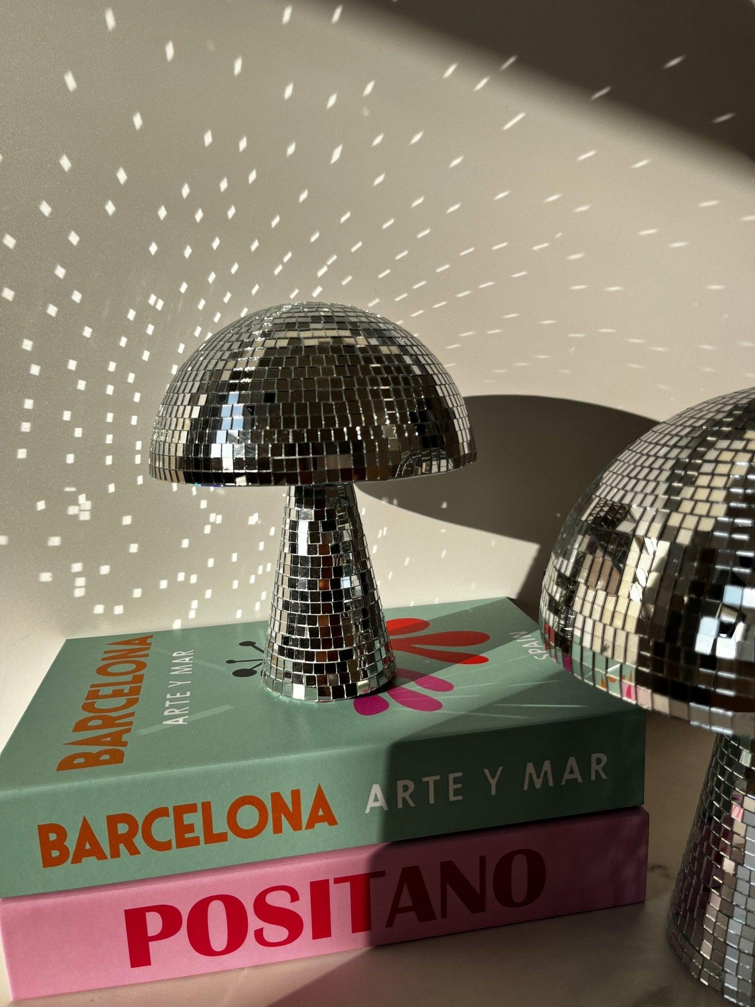 DazzleSpore | Disco Bal Paddestoel Home Decor - Funky LED Licht, Moderne Paddestoel Sculptuur