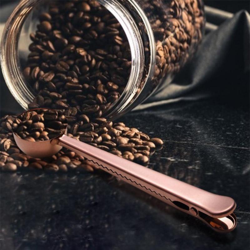 BrewClip | Koffielepel Clip - Roestvrij Staal, Koffiezetter & Schraper - Stijlvol & Functioneel voor Versheid