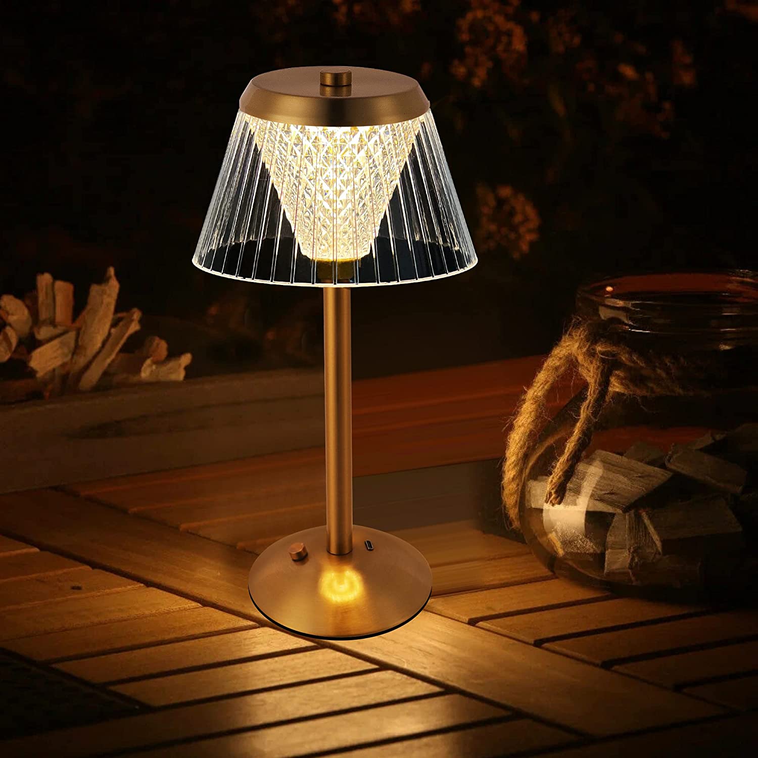 DazzleLamp | Luxe Moderne Oplaadbare USB Draadloze LED Tafellamp