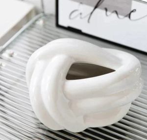 KnotHold | Luxe geknoopte Keramische Tissue Box - Moderne Decoratieve Tissuehouder