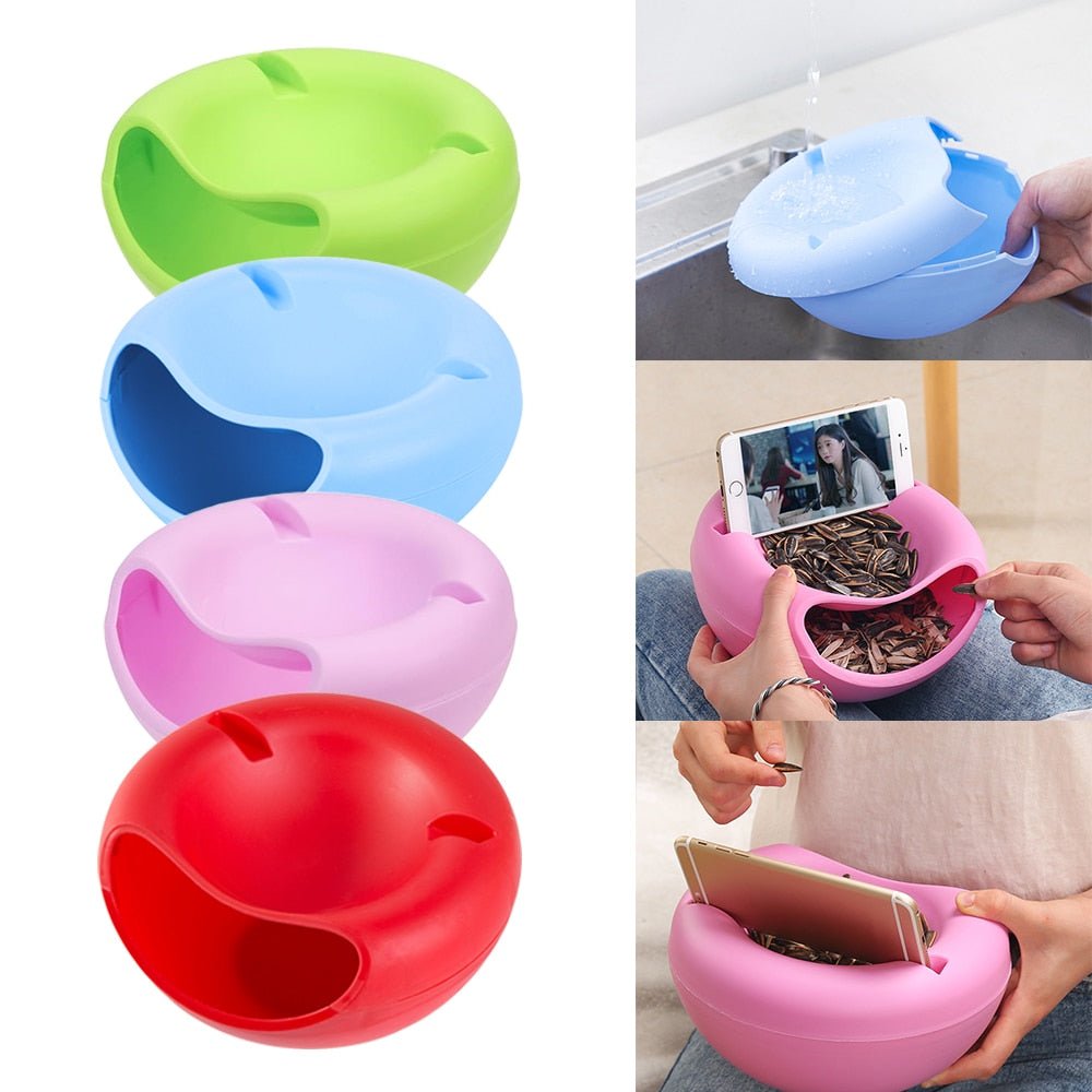 ChompDock | 2-in-1 snackschaal met telefoonhouder - Smart Couch snackschaal