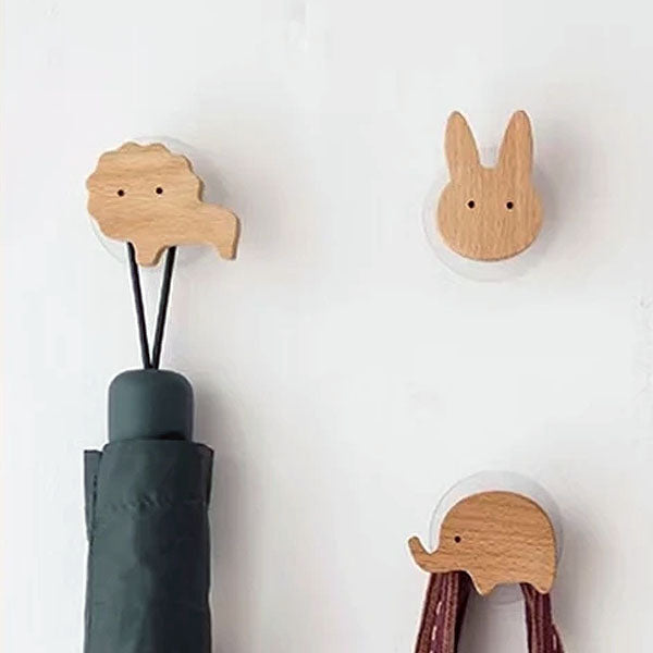 TundraHook | Wandhaak Scandinavische Houten Dieren - Kapstokhaak & Hoedhaak in Rustieke Stijl